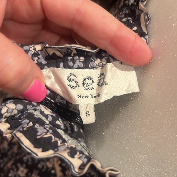 Sea New York Cotton Puff Sleeve Sundress w/ Smocking Small - Picture 7 of 10